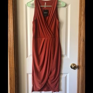 Rust Orange Wrap dress